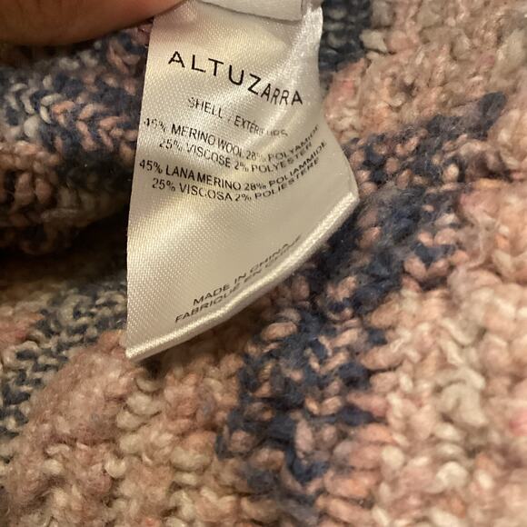 Altuzarra Stilbo wool blend turtleneck Multicolored geometric knit Sweater M - Picture 9 of 11